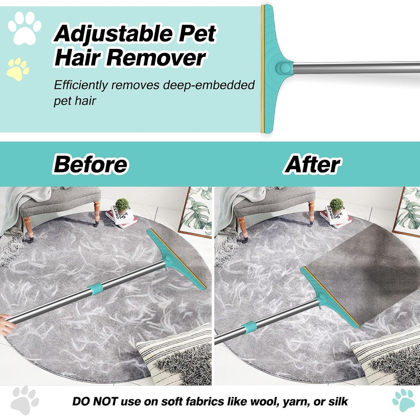 Carpet Rake for Pet Hair Removal