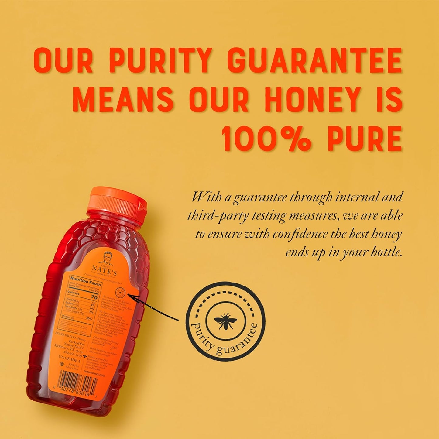 Nate's 100% Pure, Raw & Unfiltered Honey